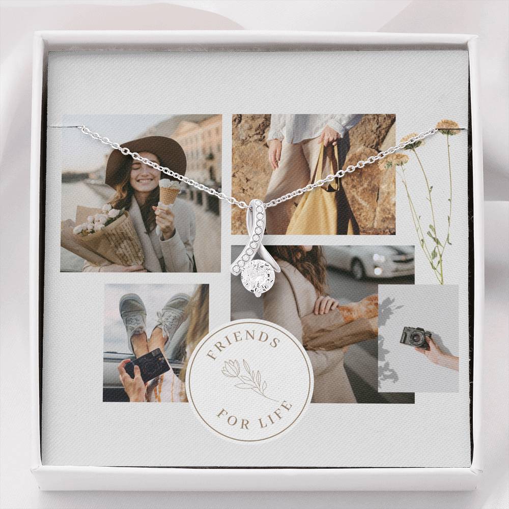 Personalized Necklace Gift To My Best Friend On Her Birthday Wedding Engagement Graduation Pendent Gift With The Message Card