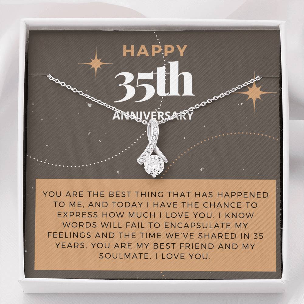 35th Wedding Anniversary Gift for Wife, Special Gift for Spouse, Gift Necklace for Her