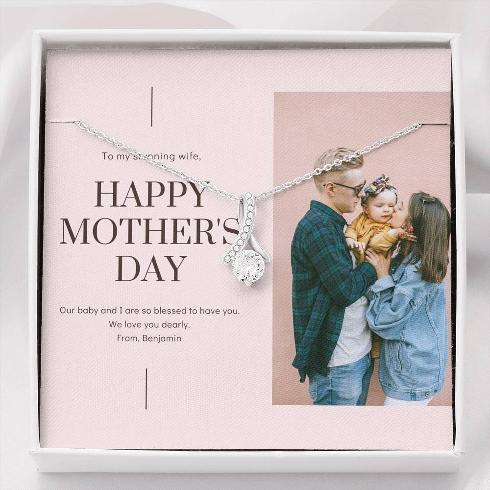 To My Wife Necklace Gift Personalized Gift For Mom Mother In Law Grandma On Mother's Day Gift With The Message Card From Husband Daughter Son