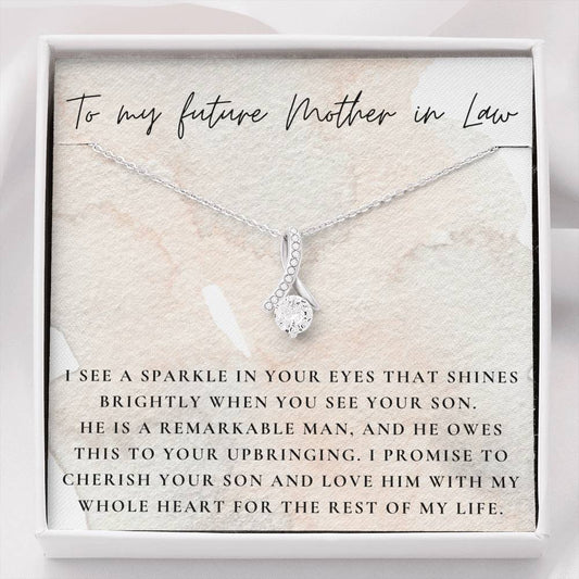 Mother of the Groom Gift, From Bride, Mother in Law Necklace, Gift Necklace To Mother of the Groom On Our Wedding Day, Future Mother in Law