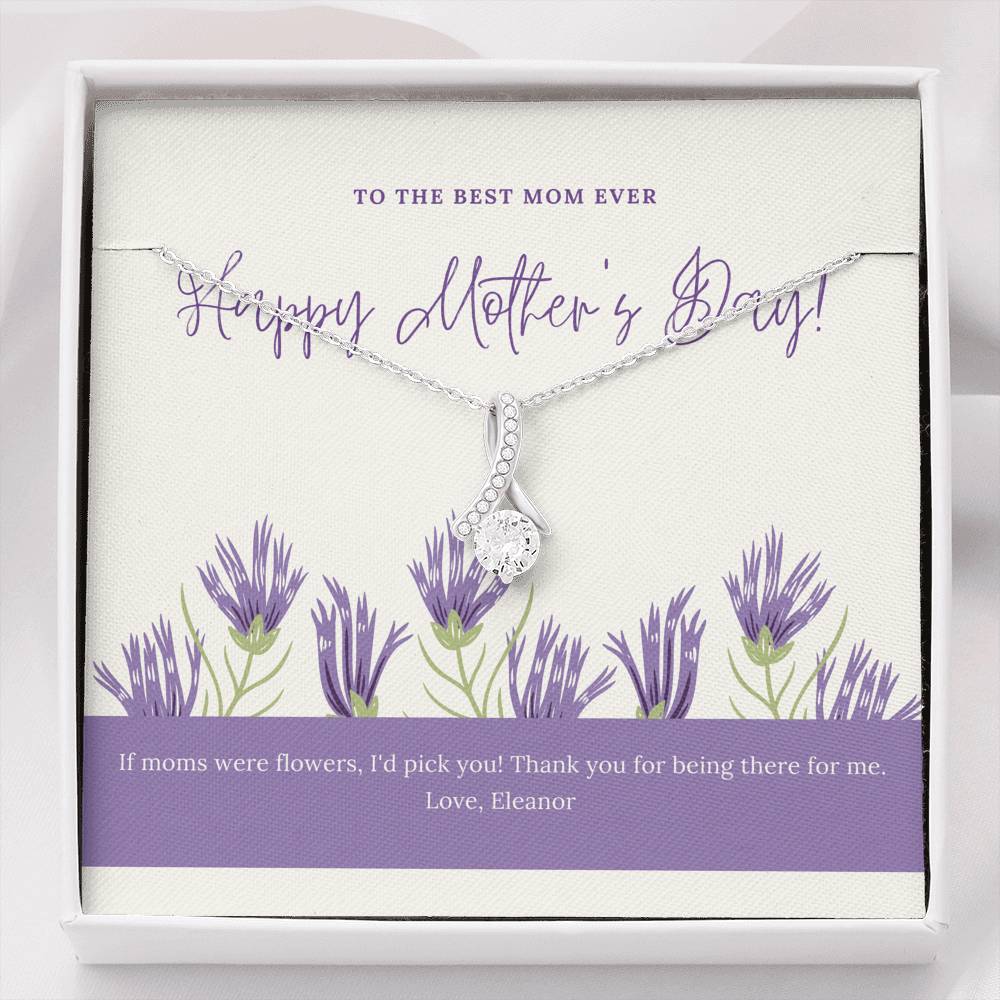 To My Mother Necklace Gift Honored Appreciation Thank You Gift For Mother In Law Step Mom Grandma On Mother's Day Pendent Gift With The Message Card