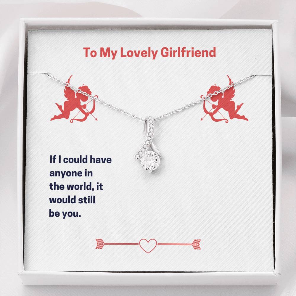 Personalized To My Girlfriend Necklace  for Her Birthday Valentines Anniversary Gift for Girlfriend Hearts Necklace for Women with Message  Card