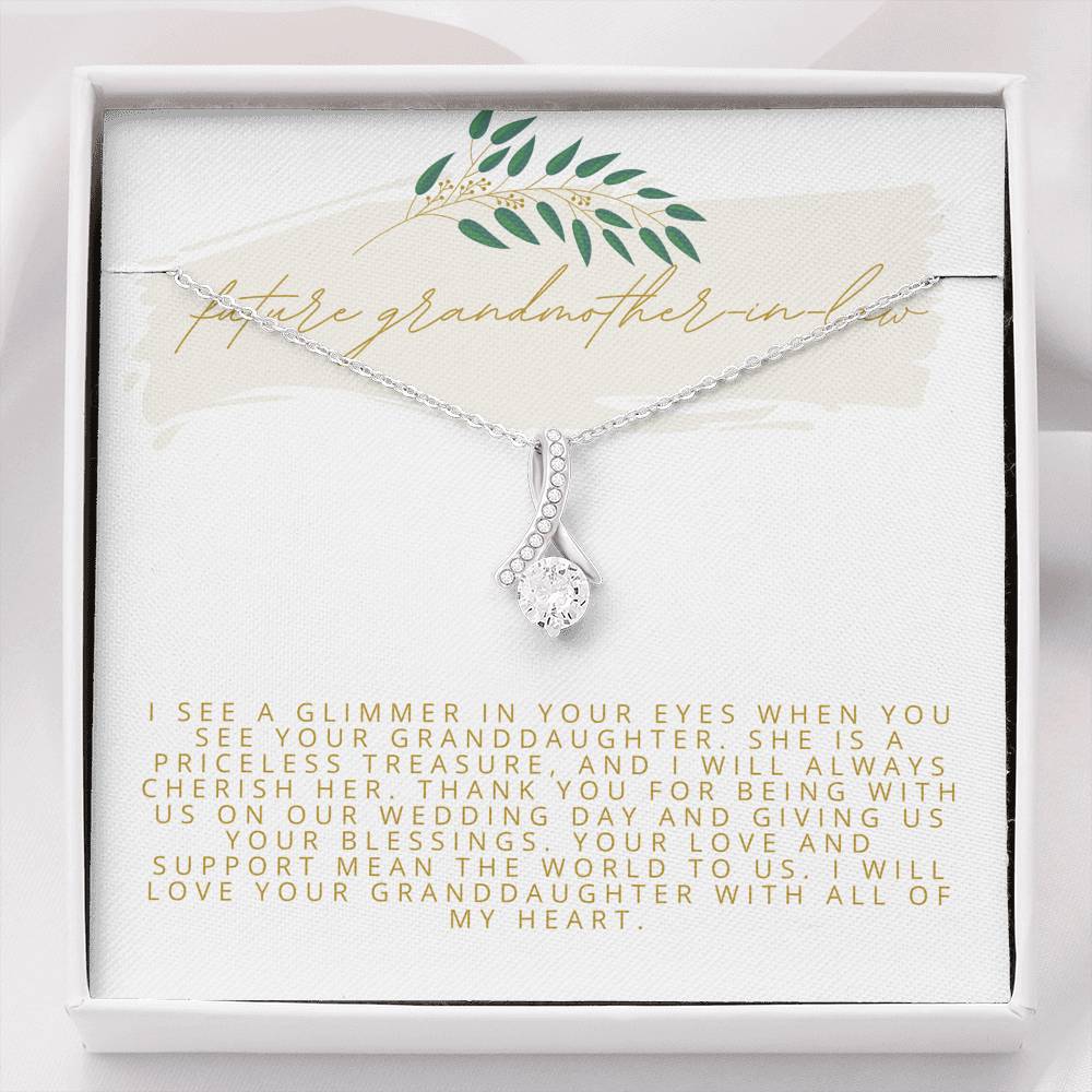 Grandmother Of The Bride Necklace Gift From Groom, Grandmother Gift From Groom, Jewelry Gift For Grandma On My Wedding