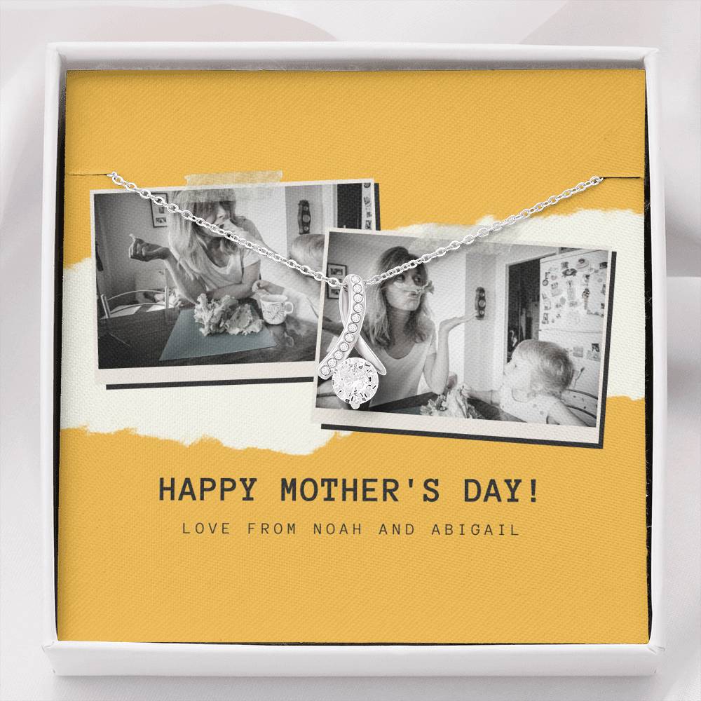 Mom Necklace Mothers Day Card, Mothers Day Gift From Son, Bonus Mom Gift Necklace, Birthday Gift for Step Mom to Say Thank you, Mother's Day Gift, Mom Necklace