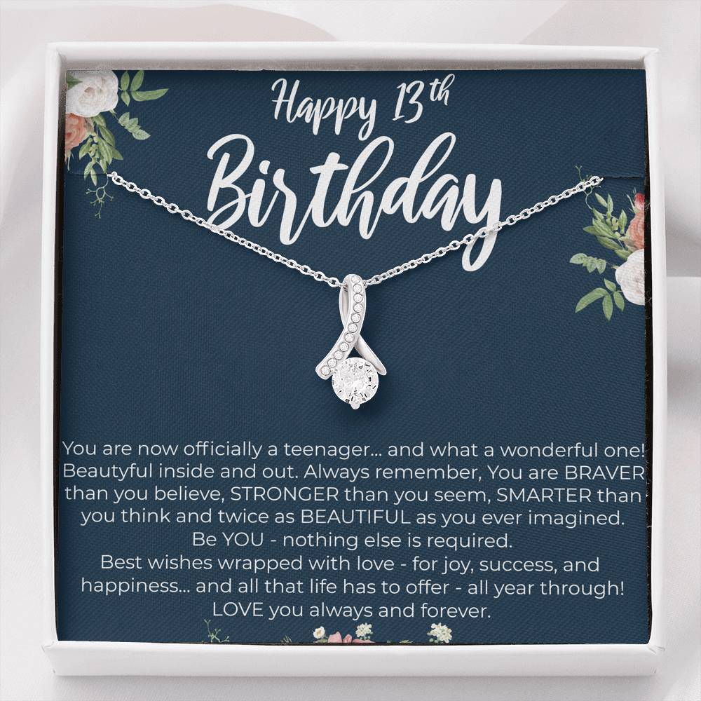 Personalized Daughter Sister Necklace for Her Valentines Birthday Gift Alluring Hearts Necklace for Women with Message  Card