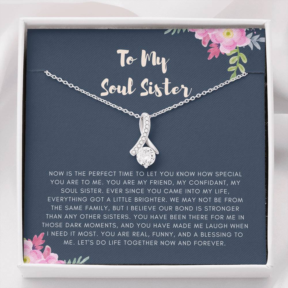 Personalized Necklace To My Soul Sister Best Friend Cousin With The Message Card From Friend Sister Brother On Birthday Graduation