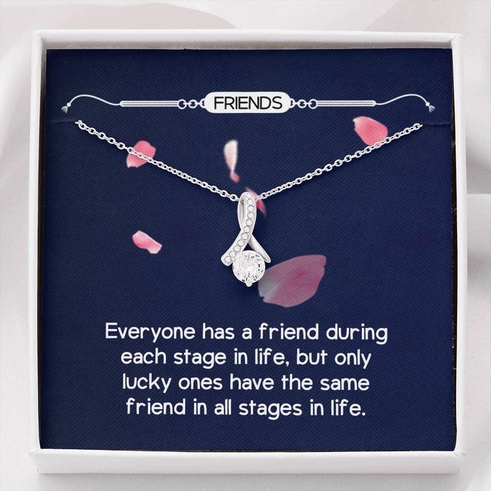 Personalized BFF Bestfriend Necklace  for Her Valentines Birthday Anniversary Gift Alluring  Beauty Necklace for Women with Message  Card