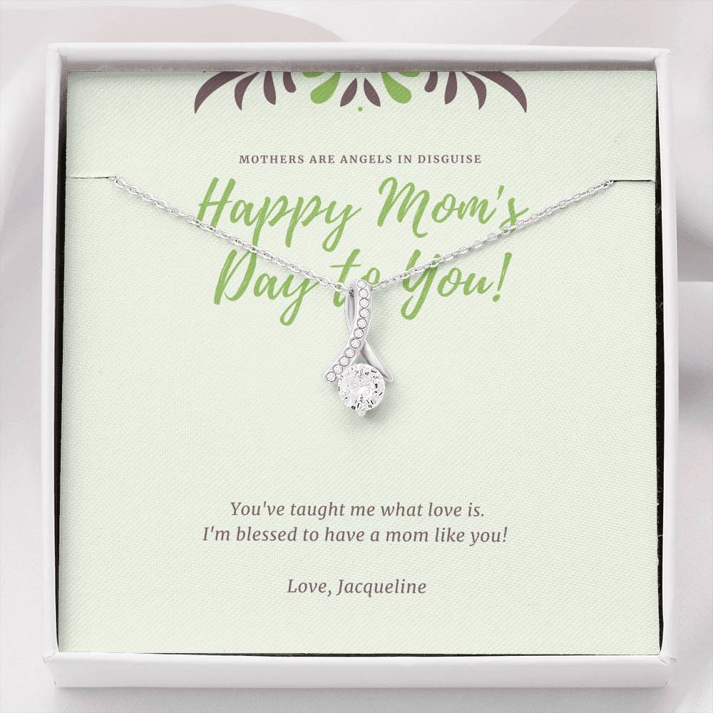 Personalized Necklace Gift For Mother Grandma Mother In Law Step Mom Pendent Thank you For Great Job Gift With The Message Card