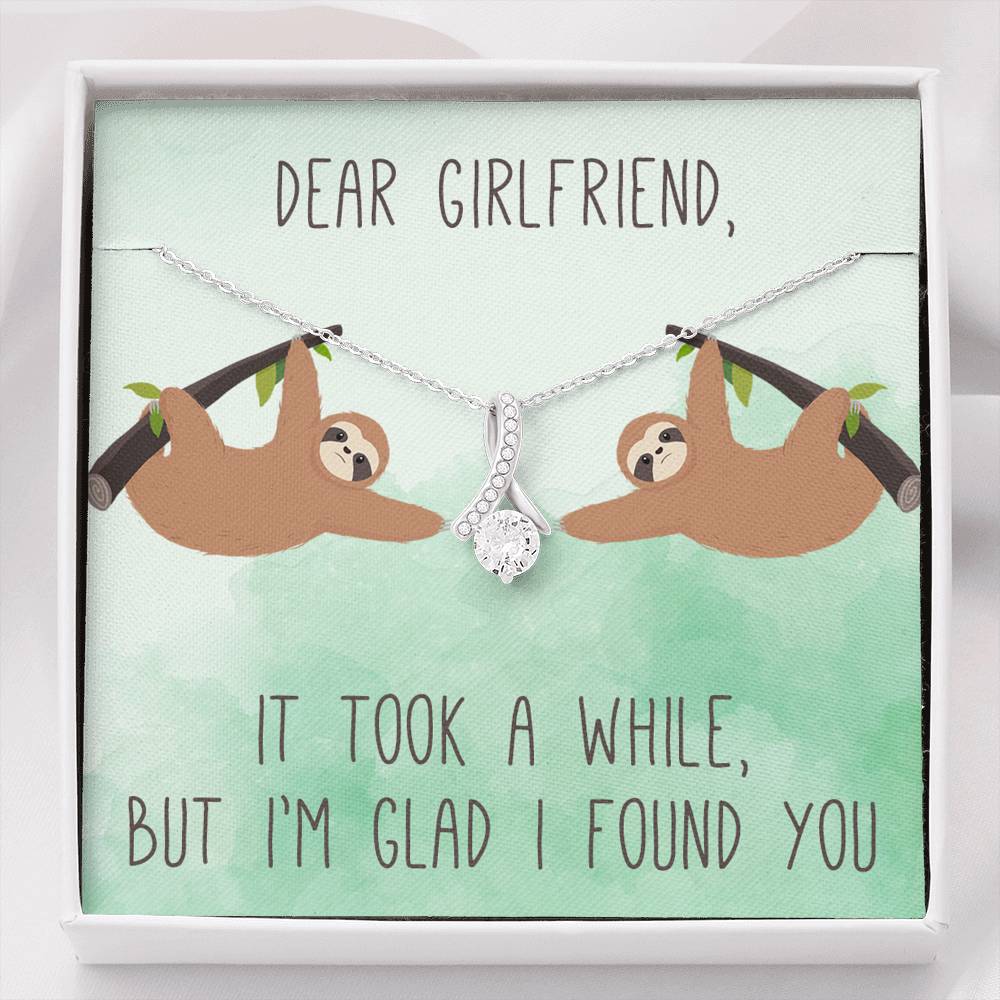 Personalized To my Girlfriend Necklace  for Her Valentines Birthday Anniversary Gift Alluring Beauty Necklace for Women with Message  Card