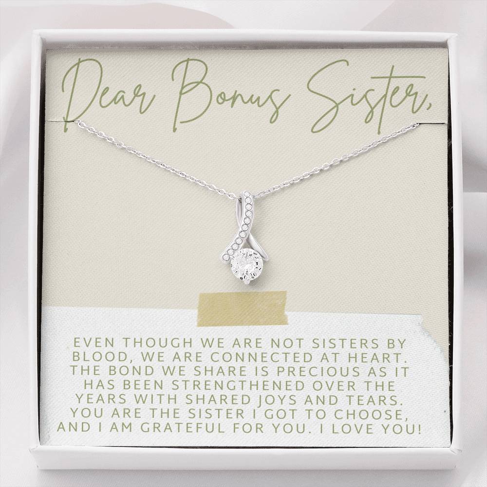 Bonus Sister Gift, Gift for Sister, Necklace for Step Sister, Birthday Gift for Bonus Sister