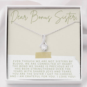 Bonus Sister Gift, Gift for Sister, Necklace for Step Sister, Birthday Gift for Bonus Sister