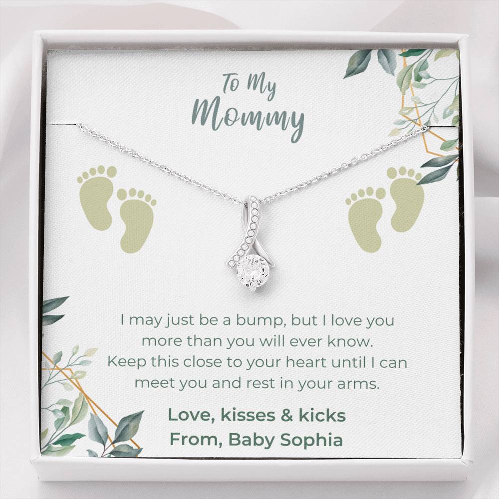 Mama and Baby Necklace, Mom and Baby Necklace, To My Mommy From Bump Necklace, New Mom Gift, Mother Necklace, Mother's Day Gifts, 1st Mom