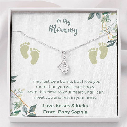 Mama and Baby Necklace, Mom and Baby Necklace, To My Mommy From Bump Necklace, New Mom Gift, Mother Necklace, Mother's Day Gifts, 1st Mom