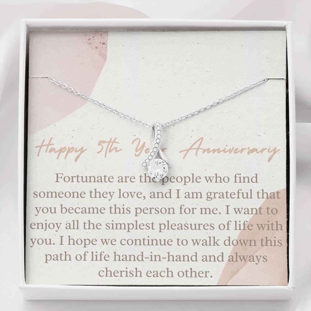 Gift for Anniversary, 5 Year Anniversary Gift, Necklace for Wife, Gift for Girl Friend