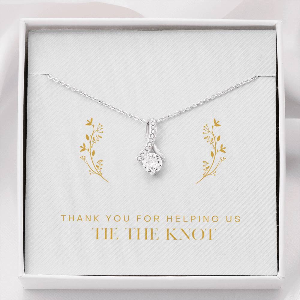 Thank You Gift Necklace To My Future Wife Petite Ribbon Pendent Thanks For Making A Difference In My life