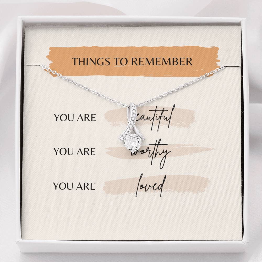 Personalized Wife Girlfriend Necklace for Her Valentines Birthday  Gift Alluring Beauty Necklace for Women with Message  Card