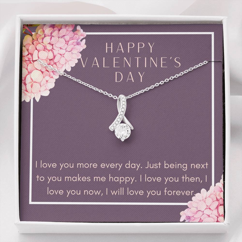 Valentine's Day Necklace Gift For Women On Birthday Anniversary Engagement Pendent Gift Form Husband Boyfriend With The Message Card