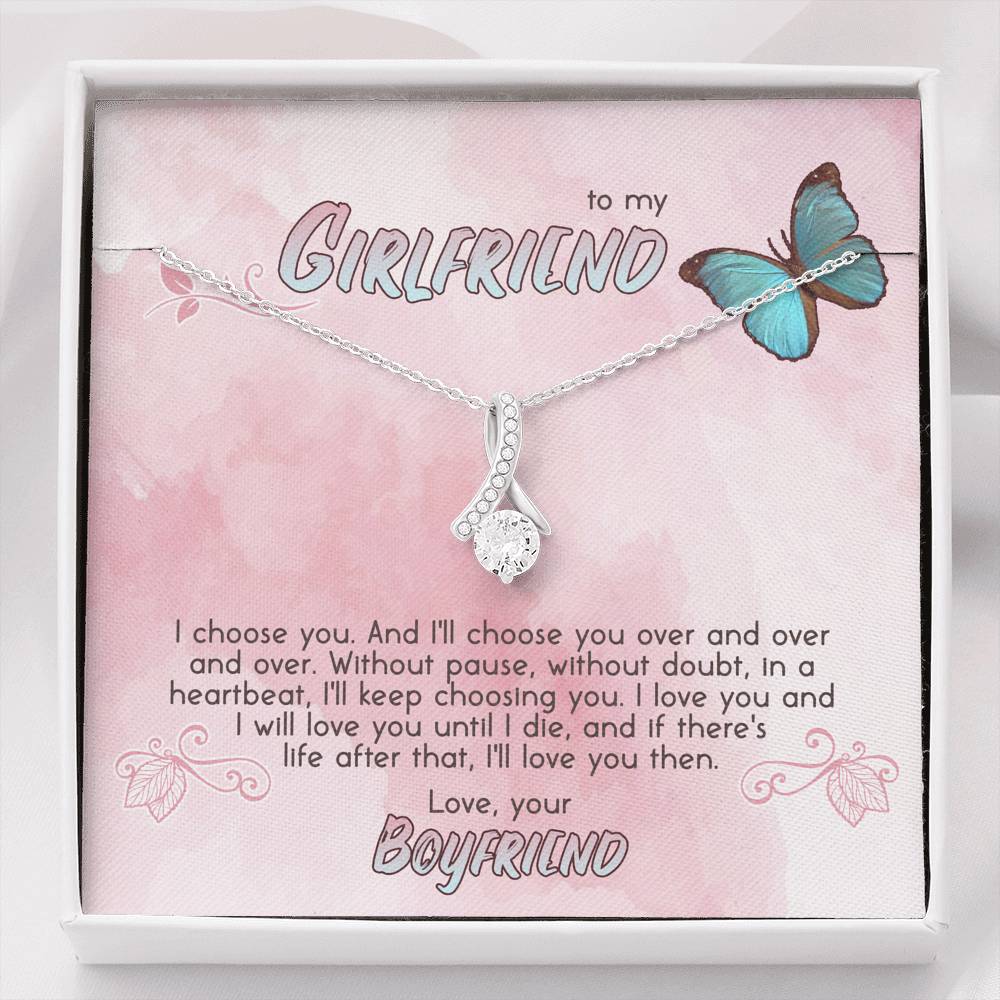 Personalized Necklace For Girlfriend Strong Love Bond Pendent From Her Boyfriend On Valentines Day Birthday Gift