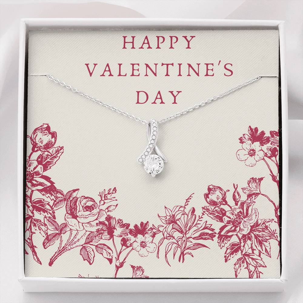 Valentine's Day Gift To My Future Wife Petite Ribbon Pendent Birthday Anniversary Necklace Gift