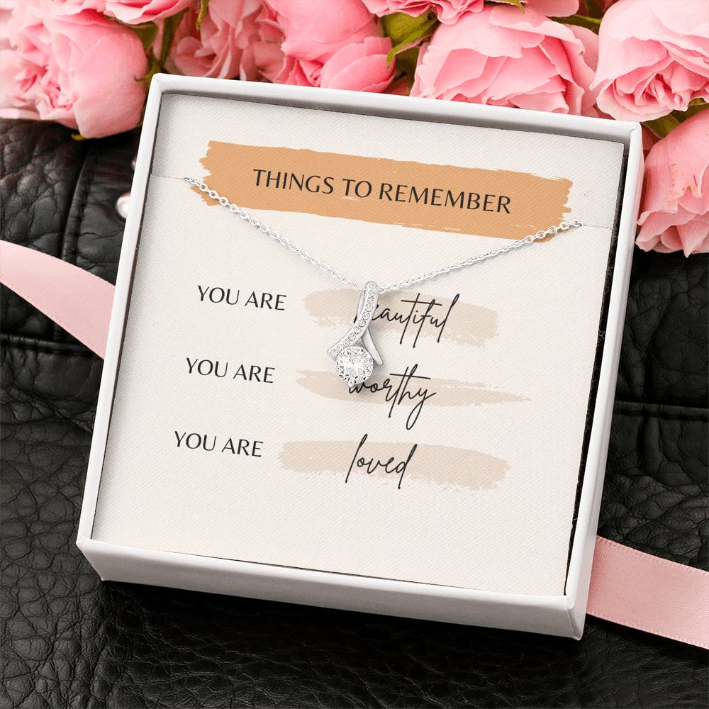 Personalized Wife Girlfriend Necklace for Her Valentines Birthday  Gift Alluring Beauty Necklace for Women with Message  Card