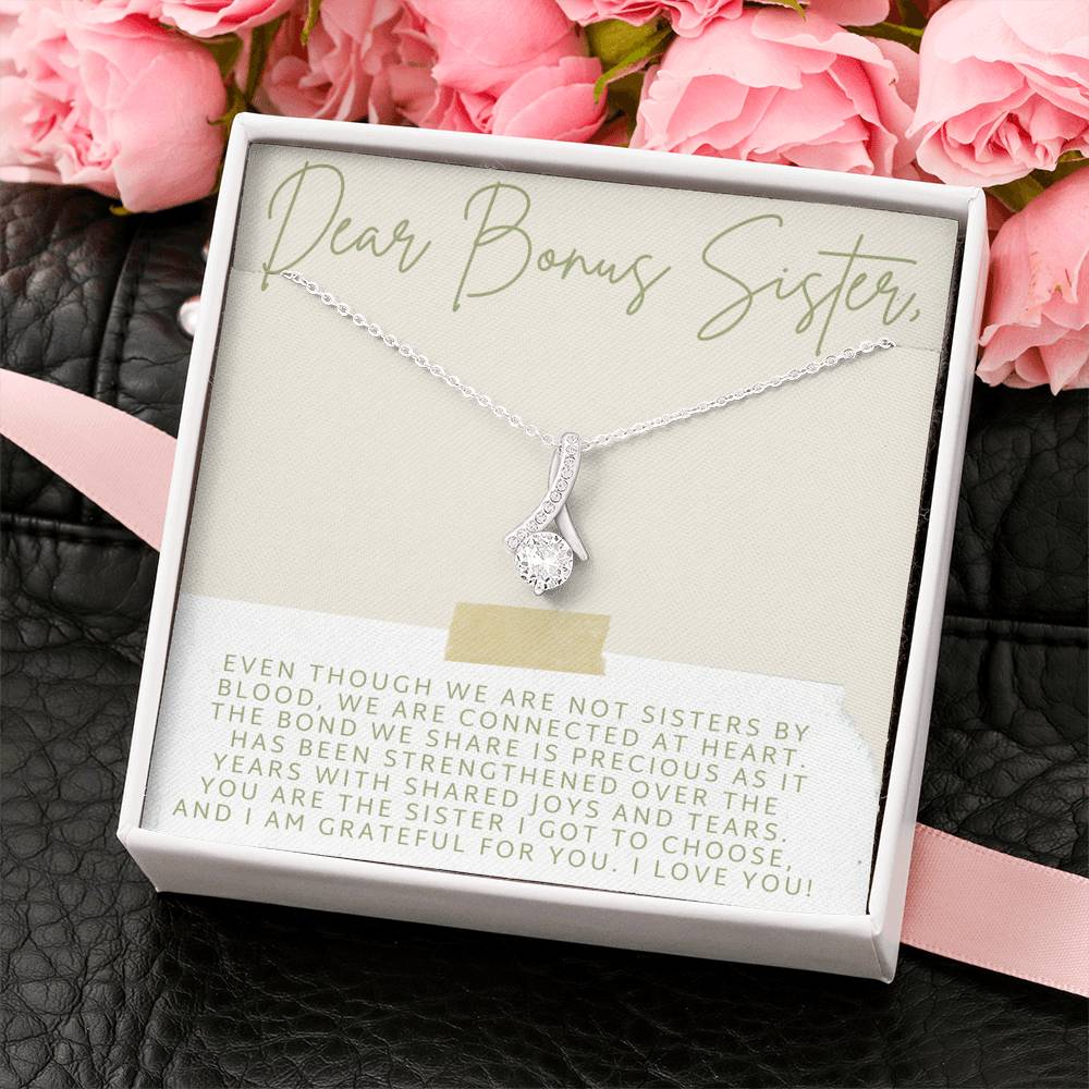 Bonus Sister Gift, Gift for Sister, Necklace for Step Sister, Birthday Gift for Bonus Sister