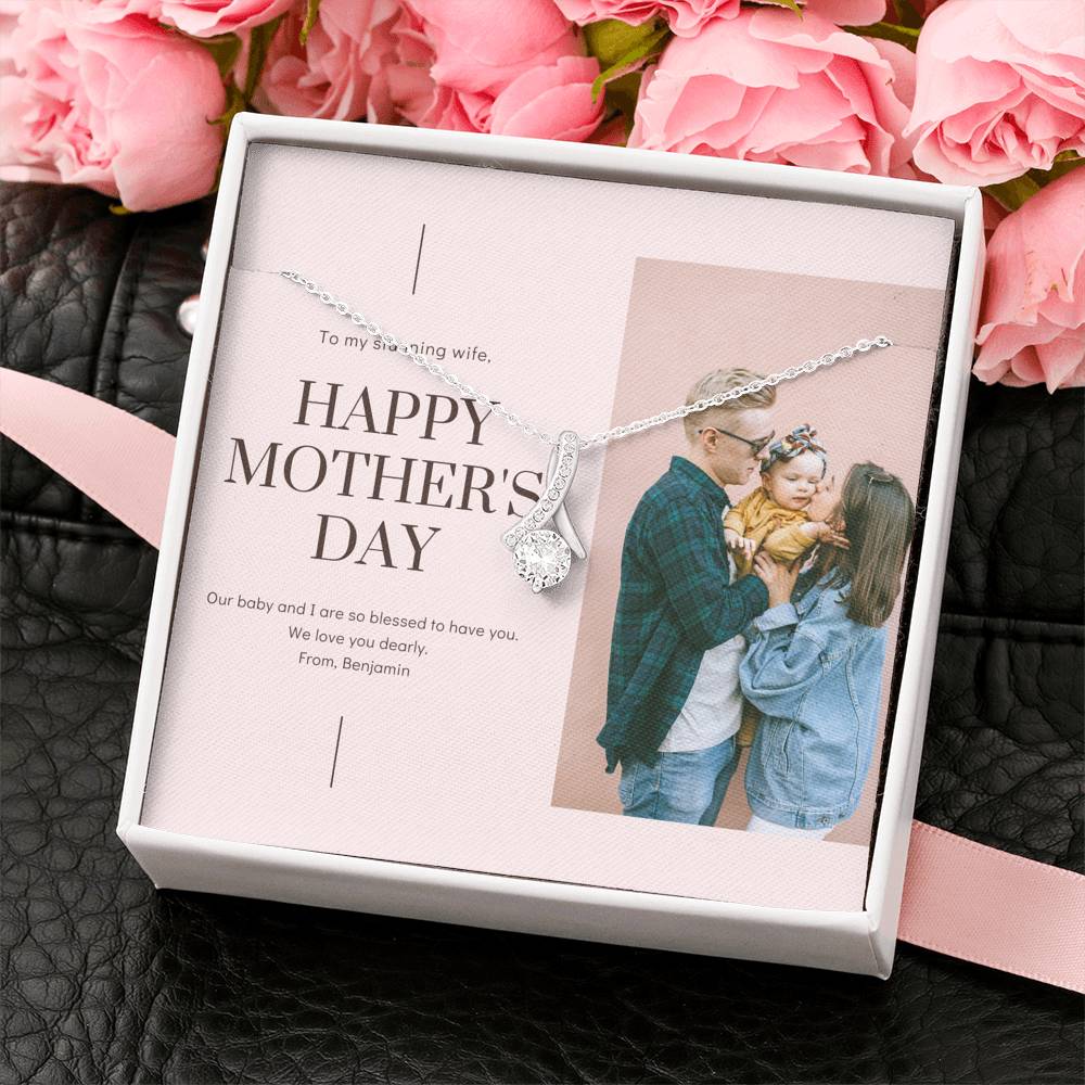 To My Wife Necklace Gift Personalized Gift For Mom Mother In Law Grandma On Mother's Day Gift With The Message Card From Husband Daughter Son