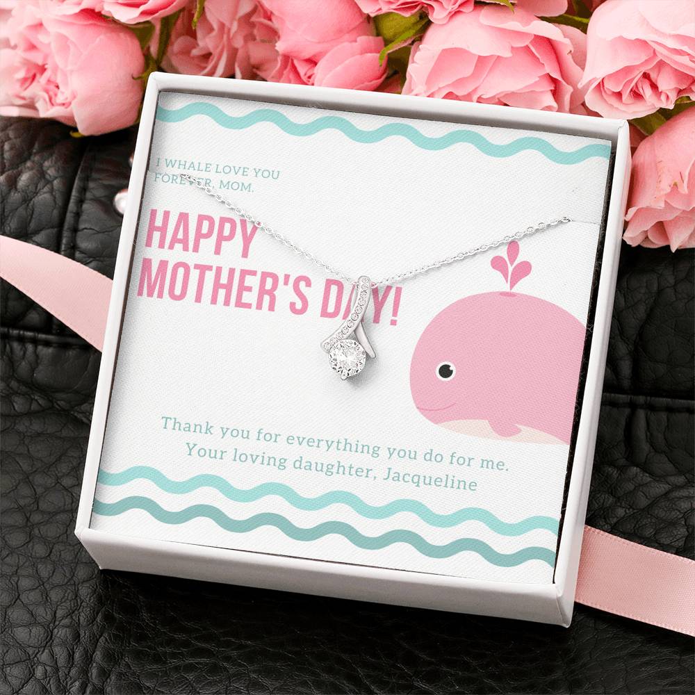 Mother's Day Necklace Gift For Women To My Mother On Mother's Day Birthday Pendent Gift With the Message Card For Grandma Step Mother