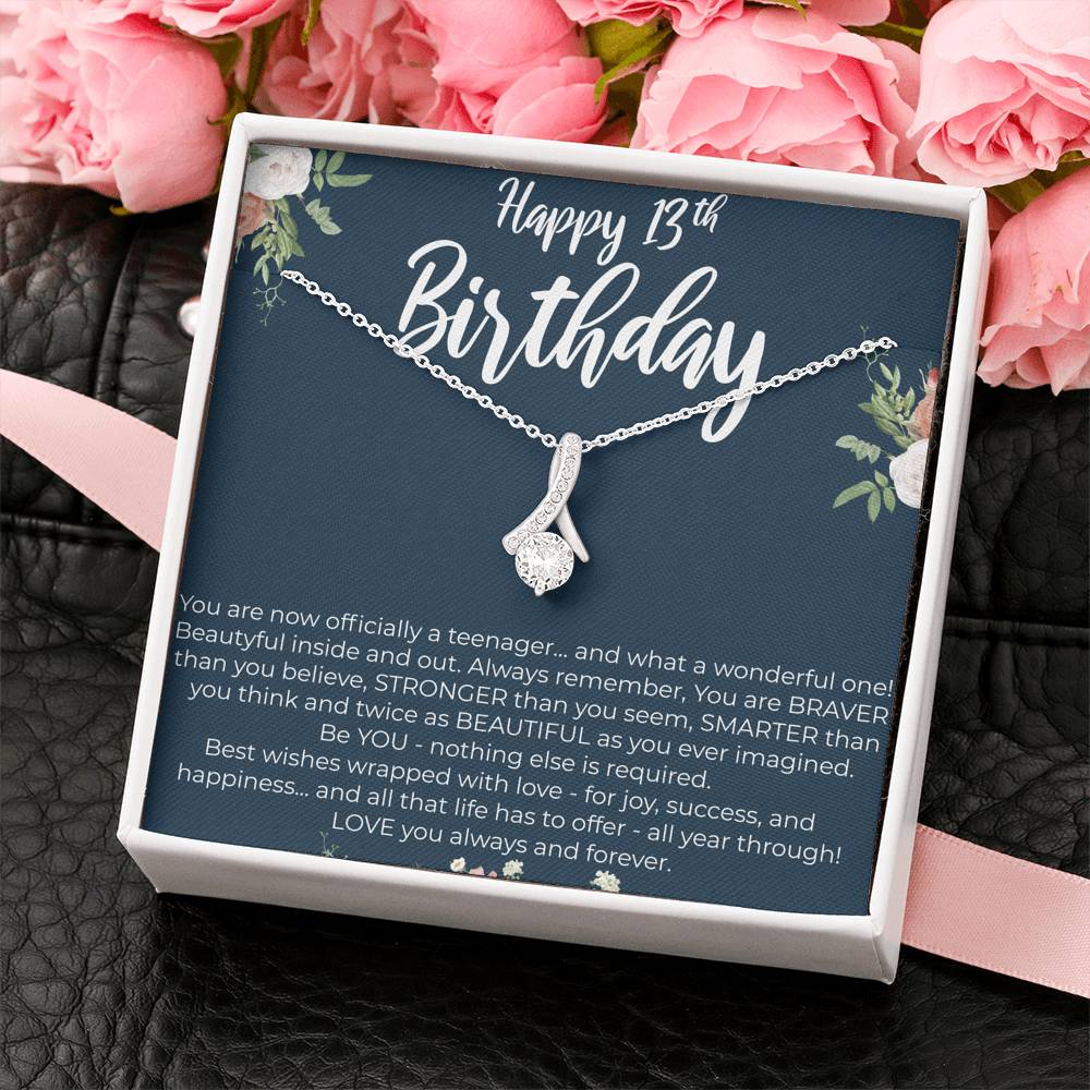 Personalized Daughter Sister Necklace for Her Valentines Birthday Gift Alluring Hearts Necklace for Women with Message  Card