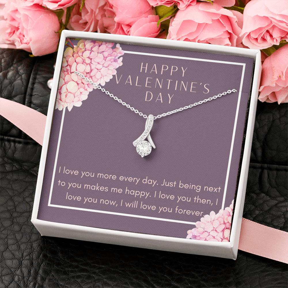 Valentine's Day Necklace Gift For Women On Birthday Anniversary Engagement Pendent Gift Form Husband Boyfriend With The Message Card