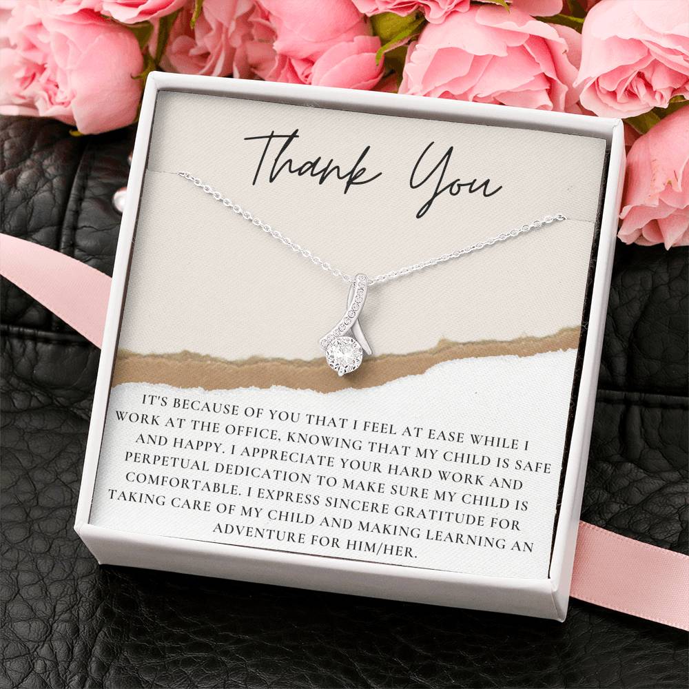Teacher Appreciation Gift, Daycare Worker Gift Necklace, Thank You Gift for Teachers, Caregivers