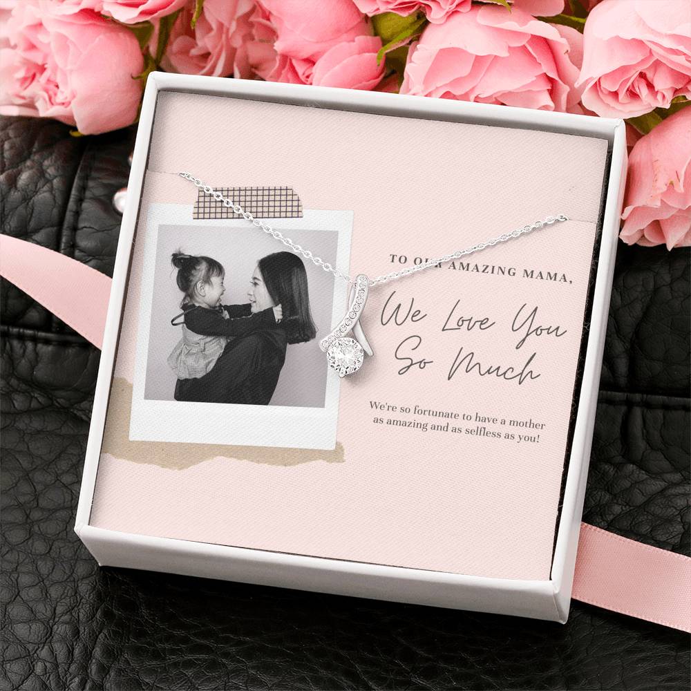 Personalized Necklace To MY Mom Mother In Law Step Mom Inspirational Forever Love Pendent Gift With The Message Card On Mother's Day Birthday Gift