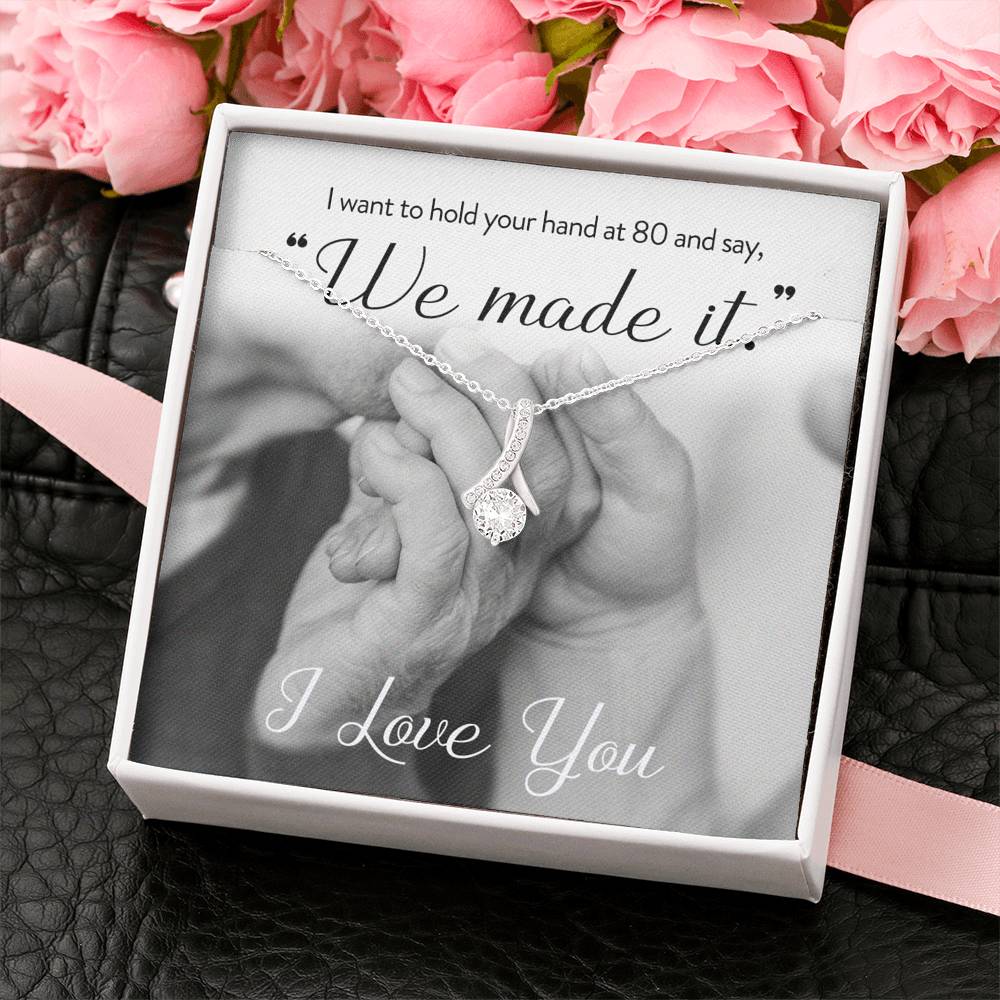 To My Mom Mother In Law Wife Girlfriend Bride Necklace Gift On Mother's Day Valentine's Day Wedding Birthday Gift With The Message Card