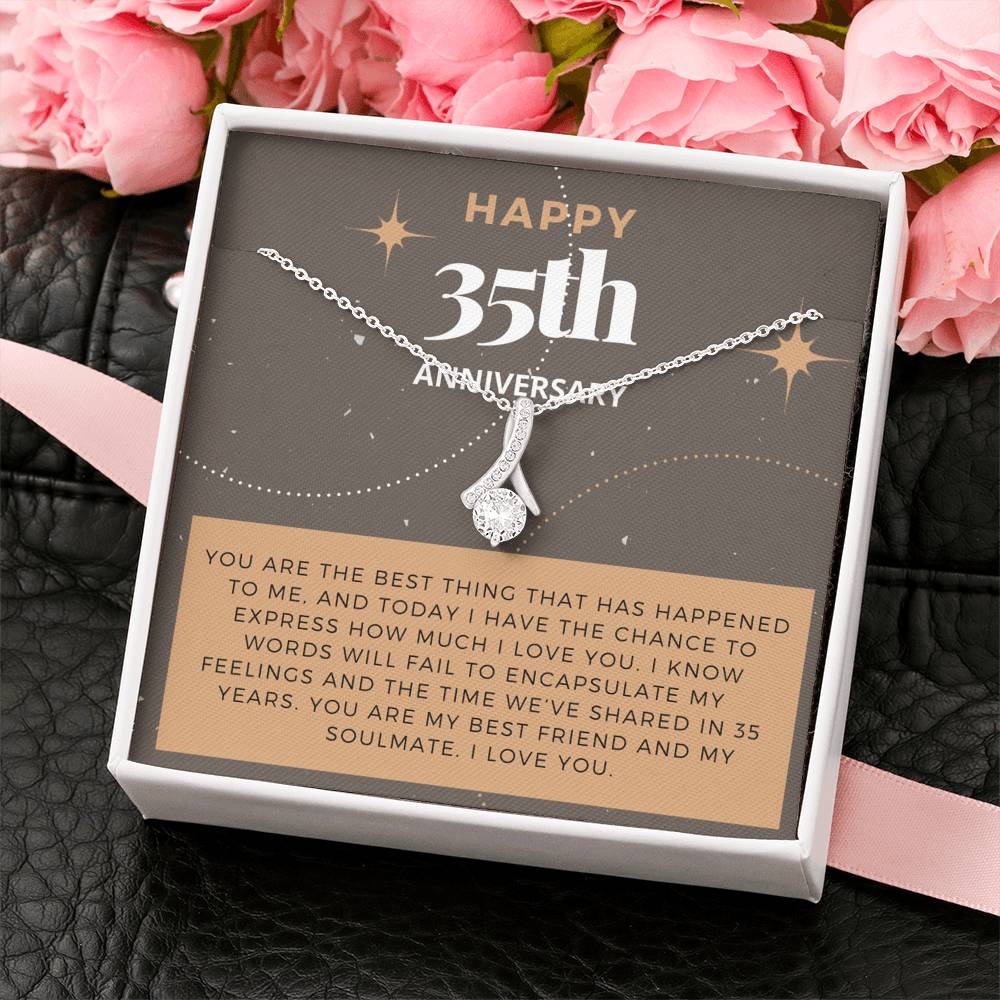 35th Wedding Anniversary Gift for Wife, Special Gift for Spouse, Gift Necklace for Her