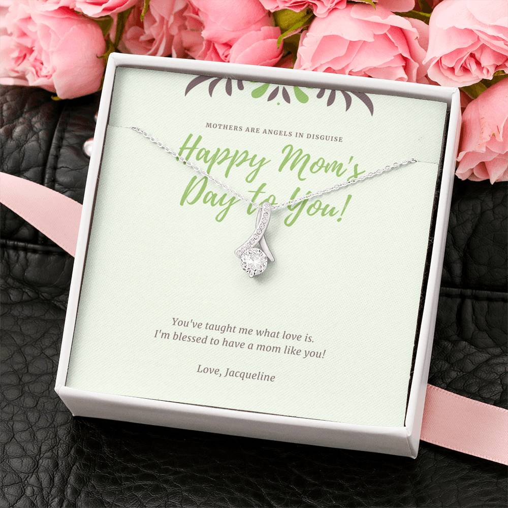 Personalized Necklace Gift For Mother Grandma Mother In Law Step Mom Pendent Thank you For Great Job Gift With The Message Card
