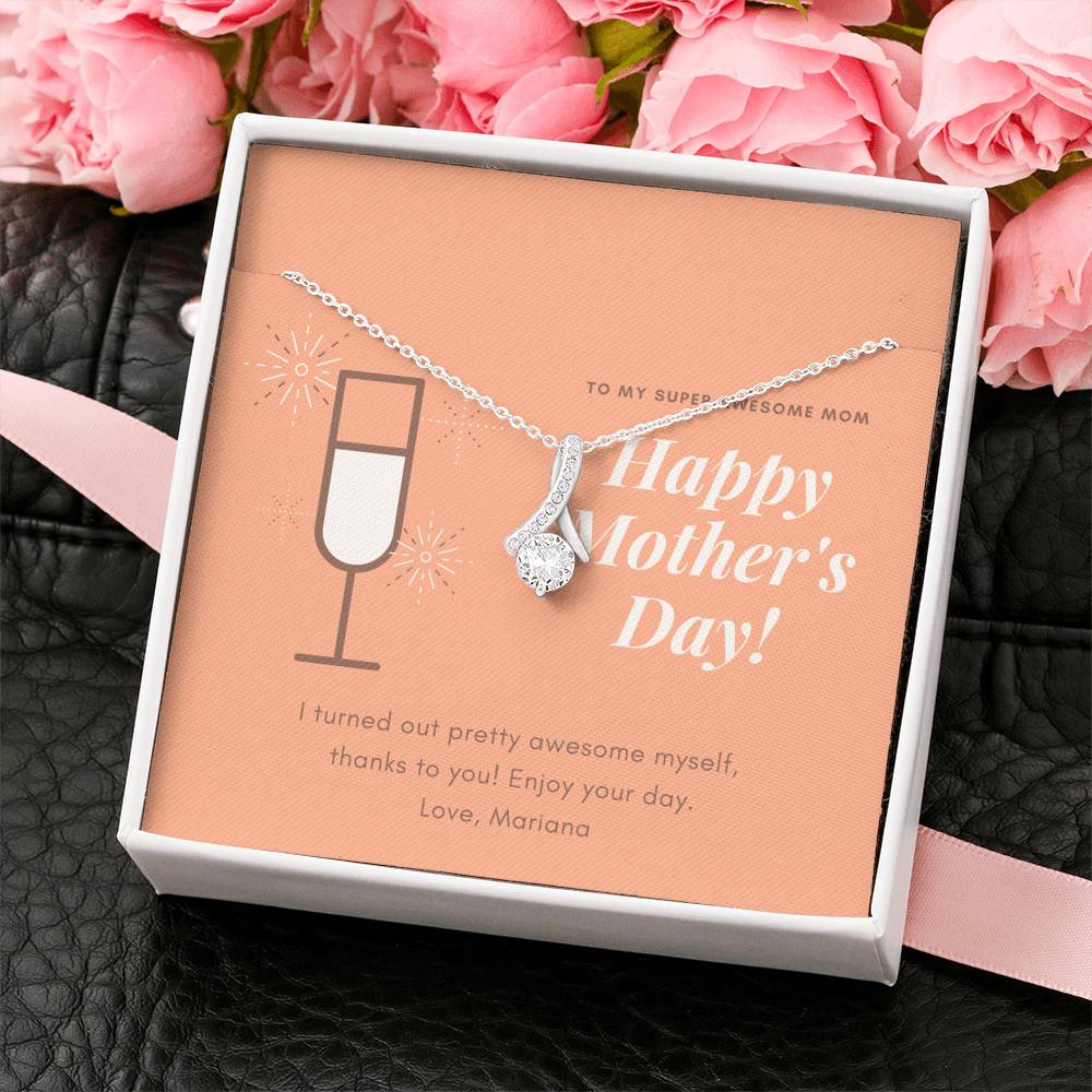 Mother's Day Necklace Gift For Mother Grandma Mother In Law Thank You Gift On Birthday Inspirational Pendent Gift With The Message Card