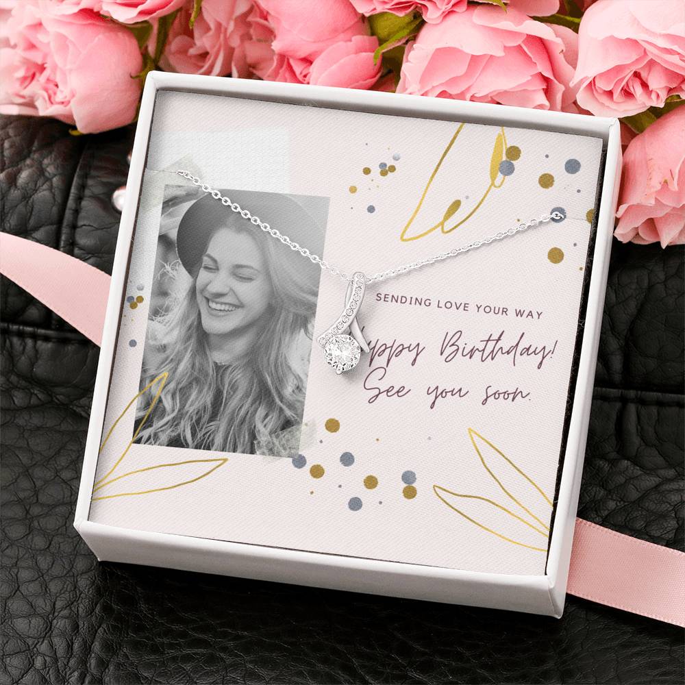 Birthday Necklace, Birthday Gift Necklace Personalized Birthday Gift for Her Happy 21 Birthday Gift Initial Necklace Gift for Woman Letter Necklace