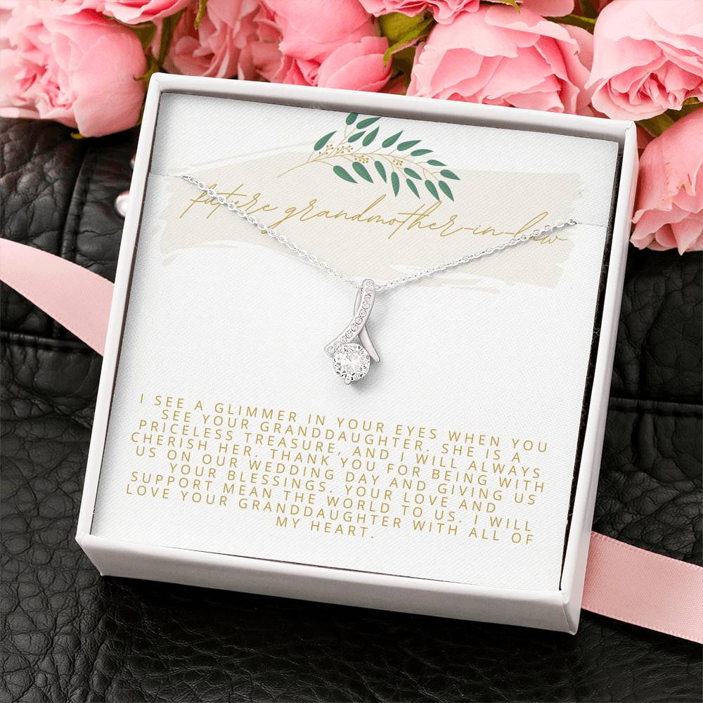 Grandmother Of The Bride Necklace Gift From Groom, Grandmother Gift From Groom, Jewelry Gift For Grandma On My Wedding