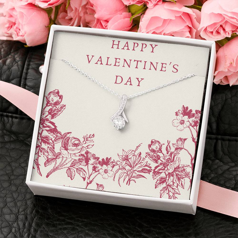 Valentine's Day Gift To My Future Wife Petite Ribbon Pendent Birthday Anniversary Necklace Gift