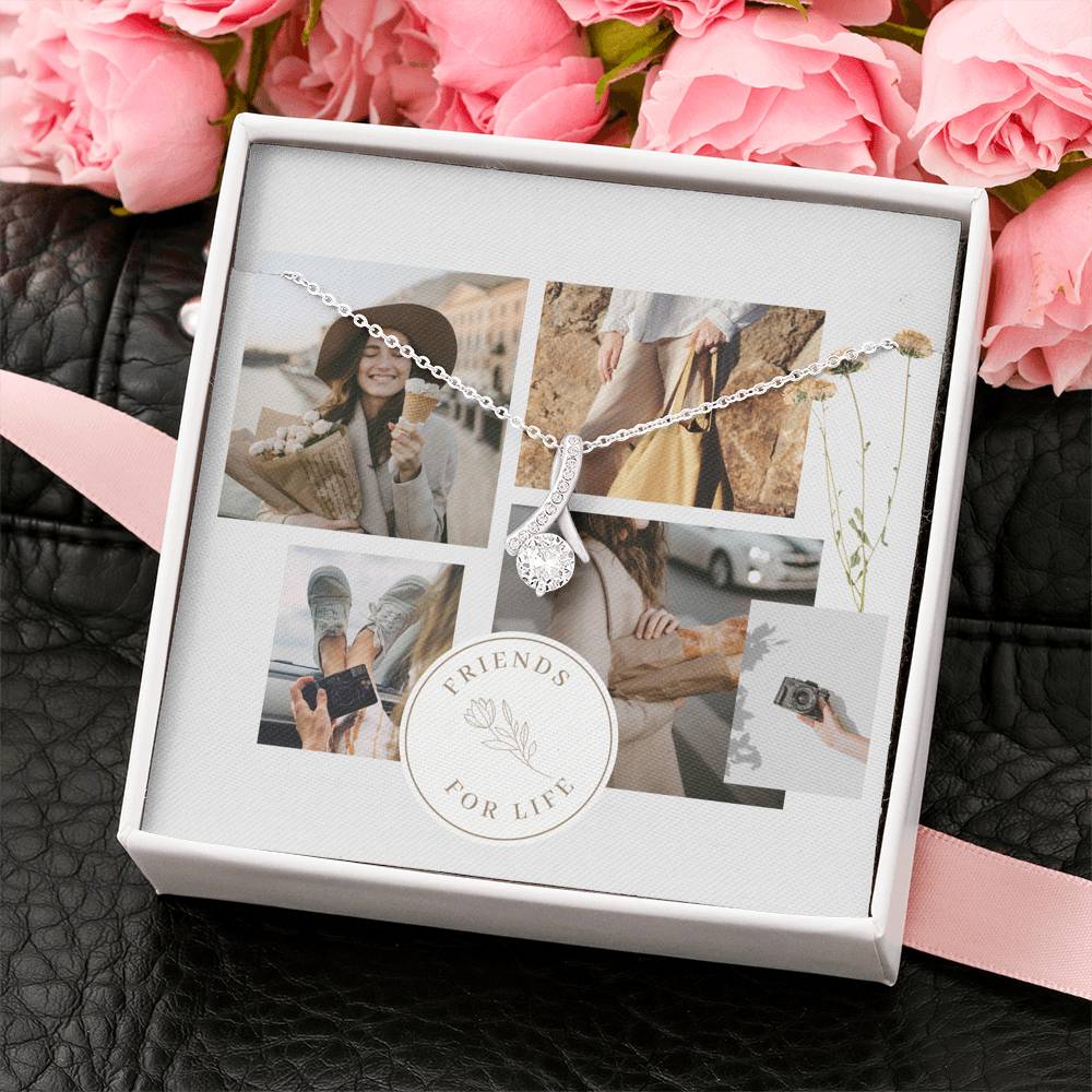 Personalized Necklace Gift To My Best Friend On Her Birthday Wedding Engagement Graduation Pendent Gift With The Message Card