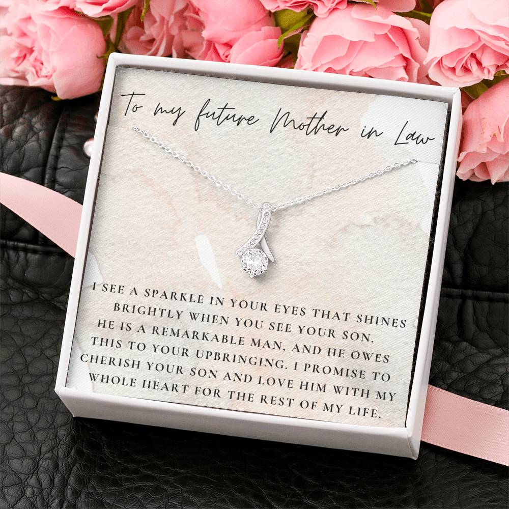 Mother of the Groom Gift, From Bride, Mother in Law Necklace, Gift Necklace To Mother of the Groom On Our Wedding Day, Future Mother in Law