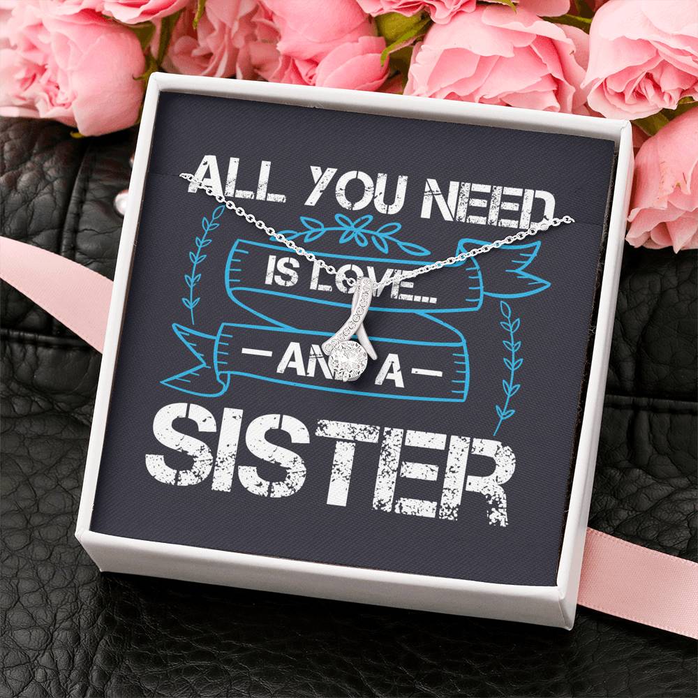Personalized Gift Sister Necklace for Her Valentines Birthday  Gift Alluring Beauty Necklace for Women with Message  Card
