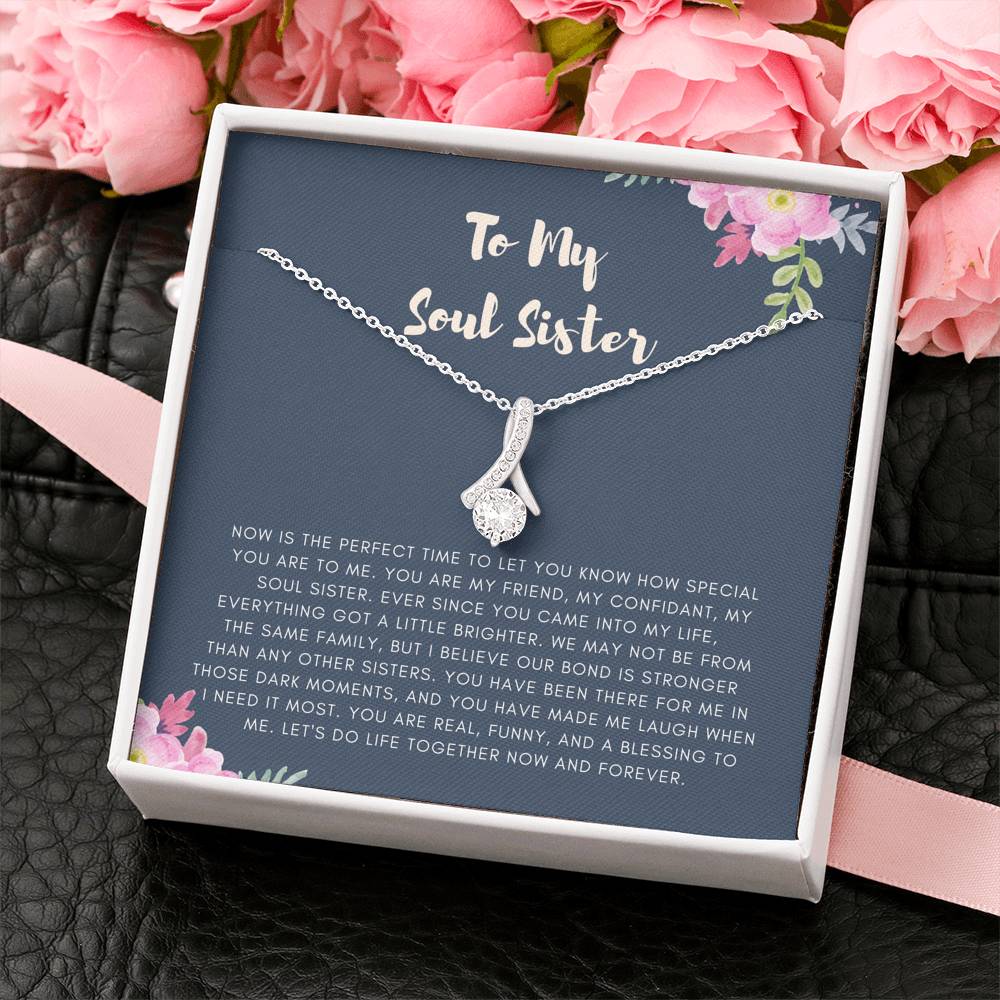 Personalized Necklace To My Soul Sister Best Friend Cousin With The Message Card From Friend Sister Brother On Birthday Graduation