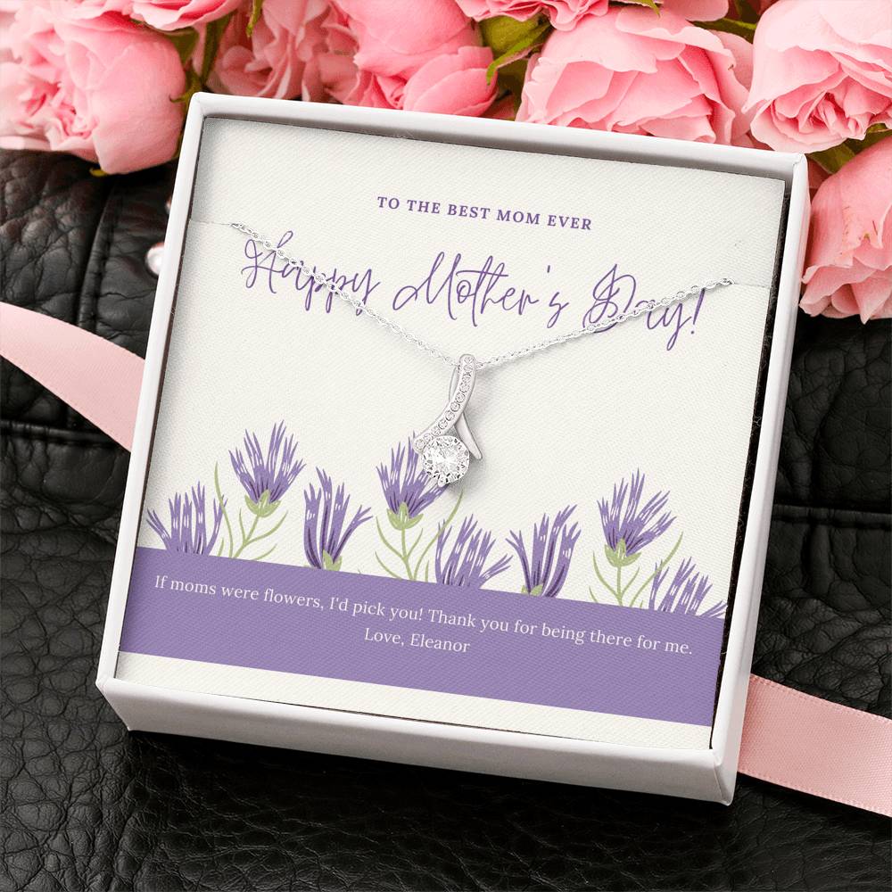 To My Mother Necklace Gift Honored Appreciation Thank You Gift For Mother In Law Step Mom Grandma On Mother's Day Pendent Gift With The Message Card