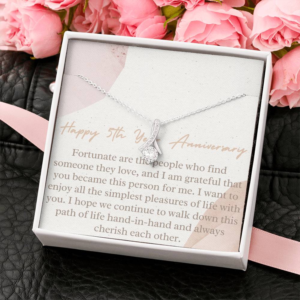 Gift for Anniversary, 5 Year Anniversary Gift, Necklace for Wife, Gift for Girl Friend