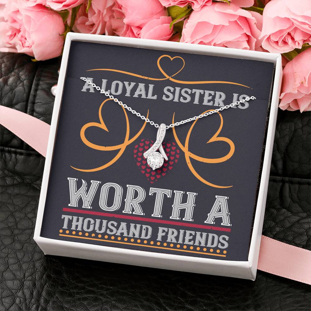 Personalized Gift Sister Necklace for Her Valentines Birthday  Gift Alluring Beauty Necklace for Women with Message  Card