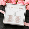 Great Aunt Gift, Gift Necklace for Great Aunt, Card for Great Aunt