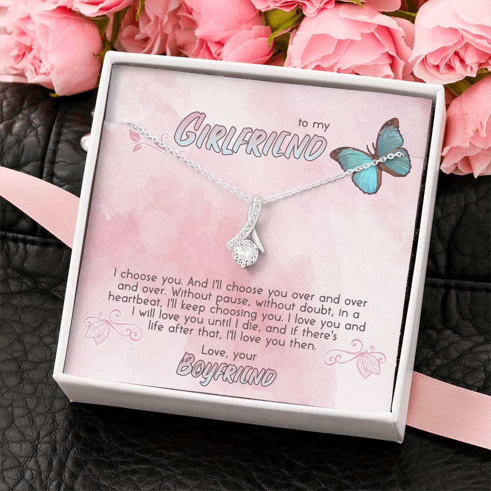 Personalized Necklace For Girlfriend Strong Love Bond Pendent From Her Boyfriend On Valentines Day Birthday Gift