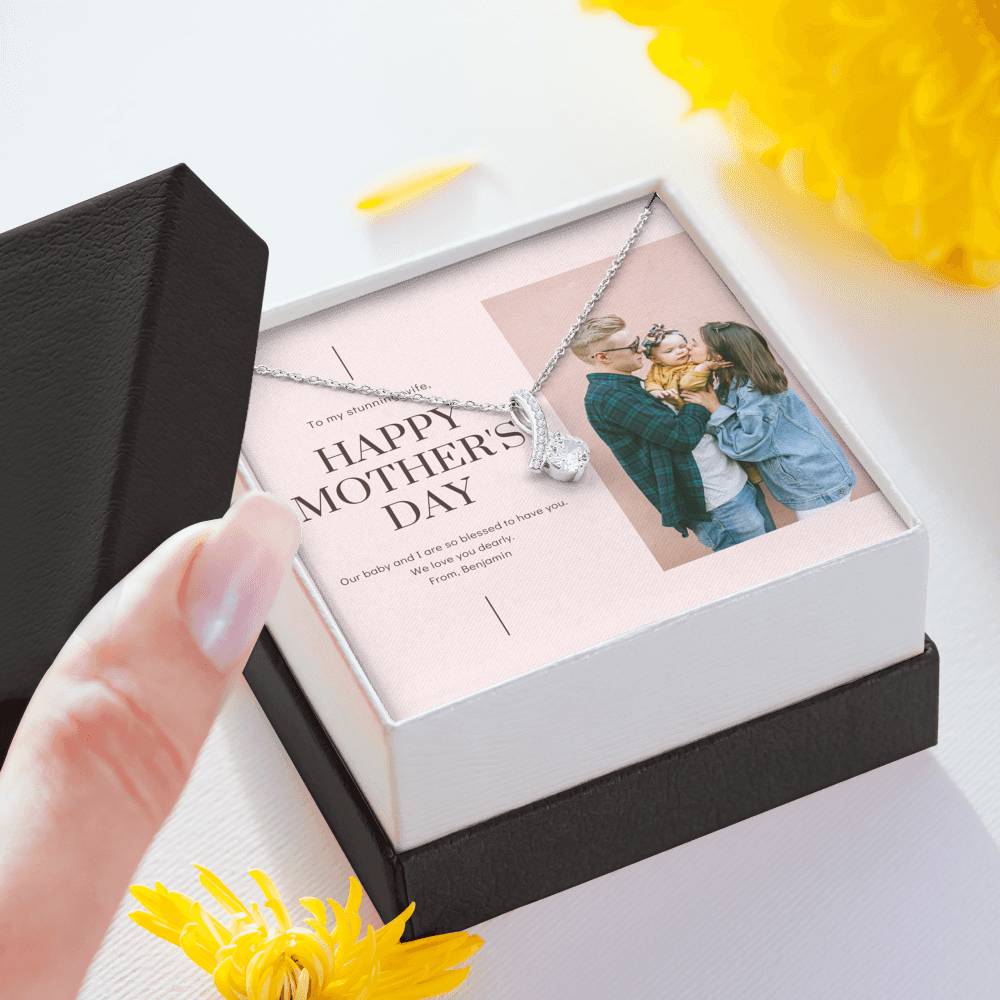 To My Wife Necklace Gift Personalized Gift For Mom Mother In Law Grandma On Mother's Day Gift With The Message Card From Husband Daughter Son