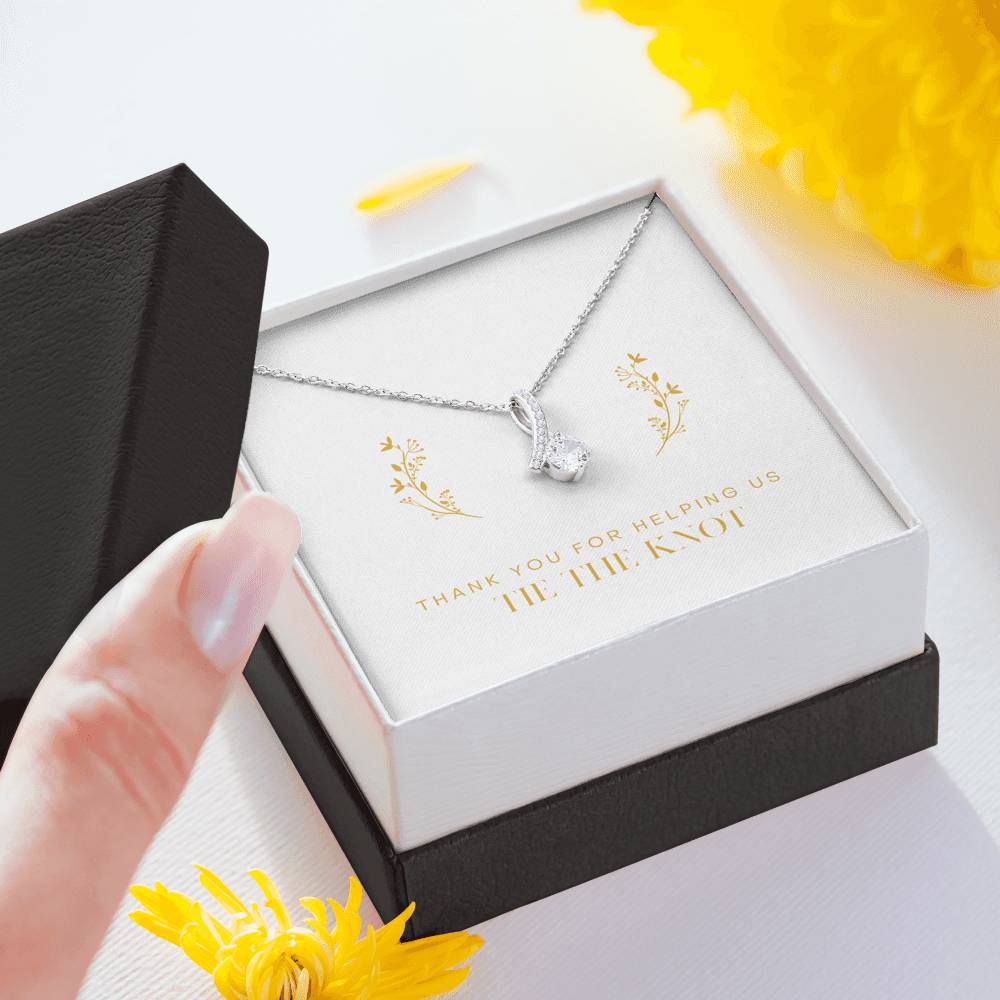 Thank You Gift Necklace To My Future Wife Petite Ribbon Pendent Thanks For Making A Difference In My life