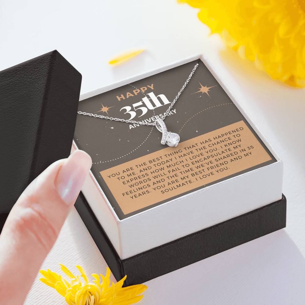 35th Wedding Anniversary Gift for Wife, Special Gift for Spouse, Gift Necklace for Her